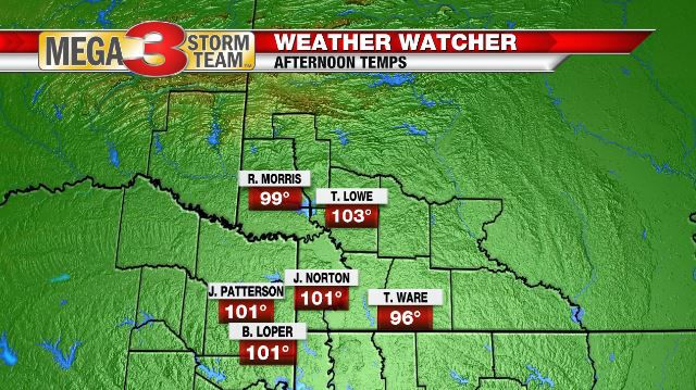 North ArkLaTex Weather Watcher High Temps